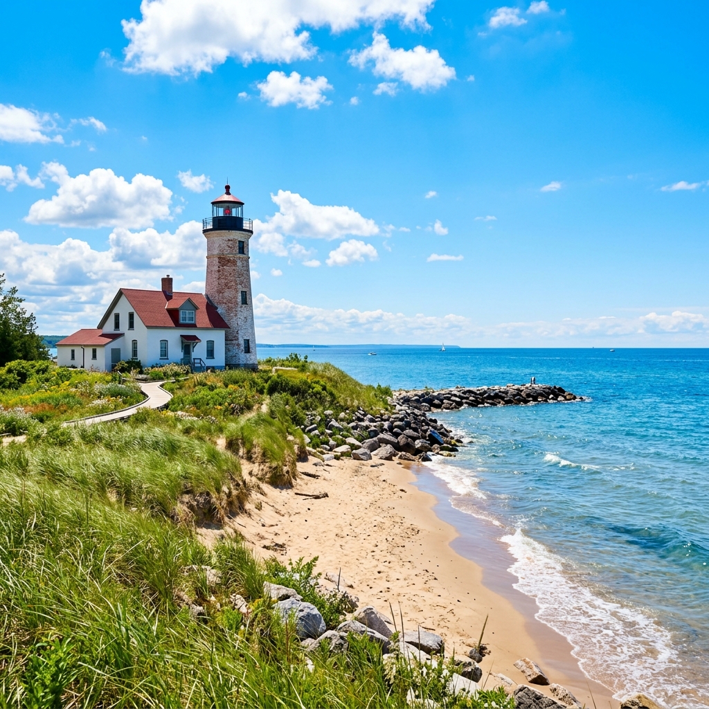 Beautiful Lake Michigan Lighthouse